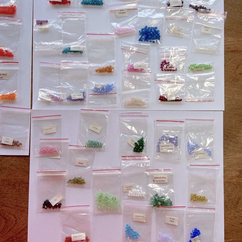 50 packs of Genuine Swarovski Crystal Bicone Loose Beads Various Colors